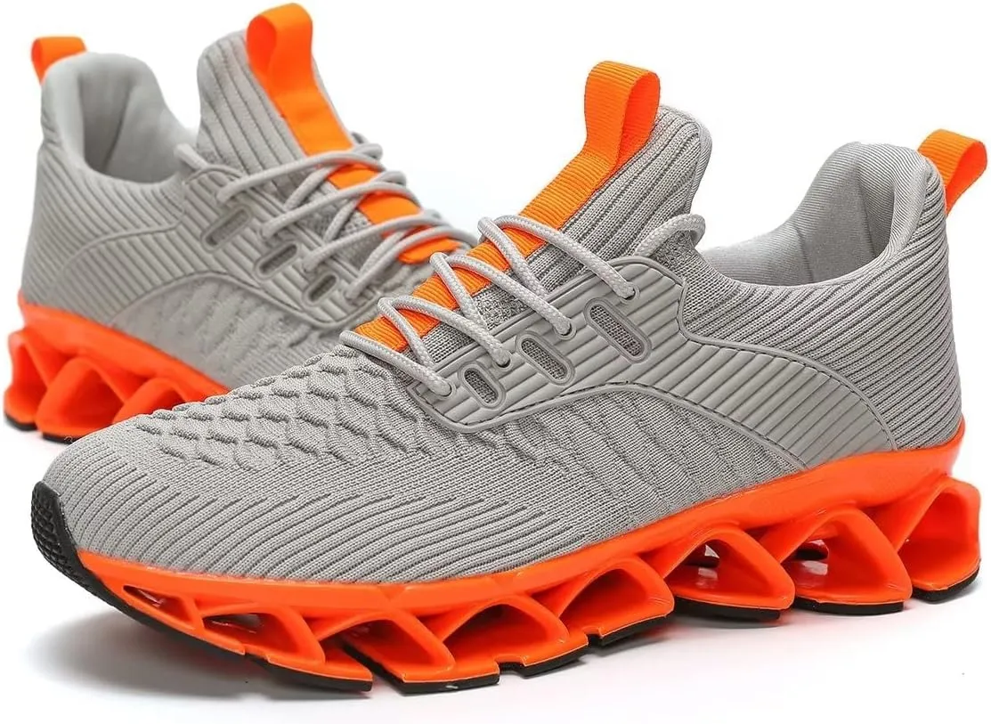 Men's Slip on Walking Running Shoes Blade Tennis Casual Fashion Sneakers Comfort Non Slip Work Sport Athletic Trainer