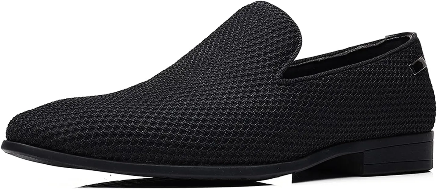 Mens Tuxedo Dress Loafers Slip On Formal Wedding Shoes