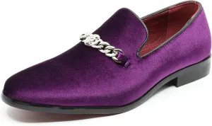Men's Vintage Velvet Designer Classic Smoking Dress Tuxedo Loafers Slip On Shoes SM-43