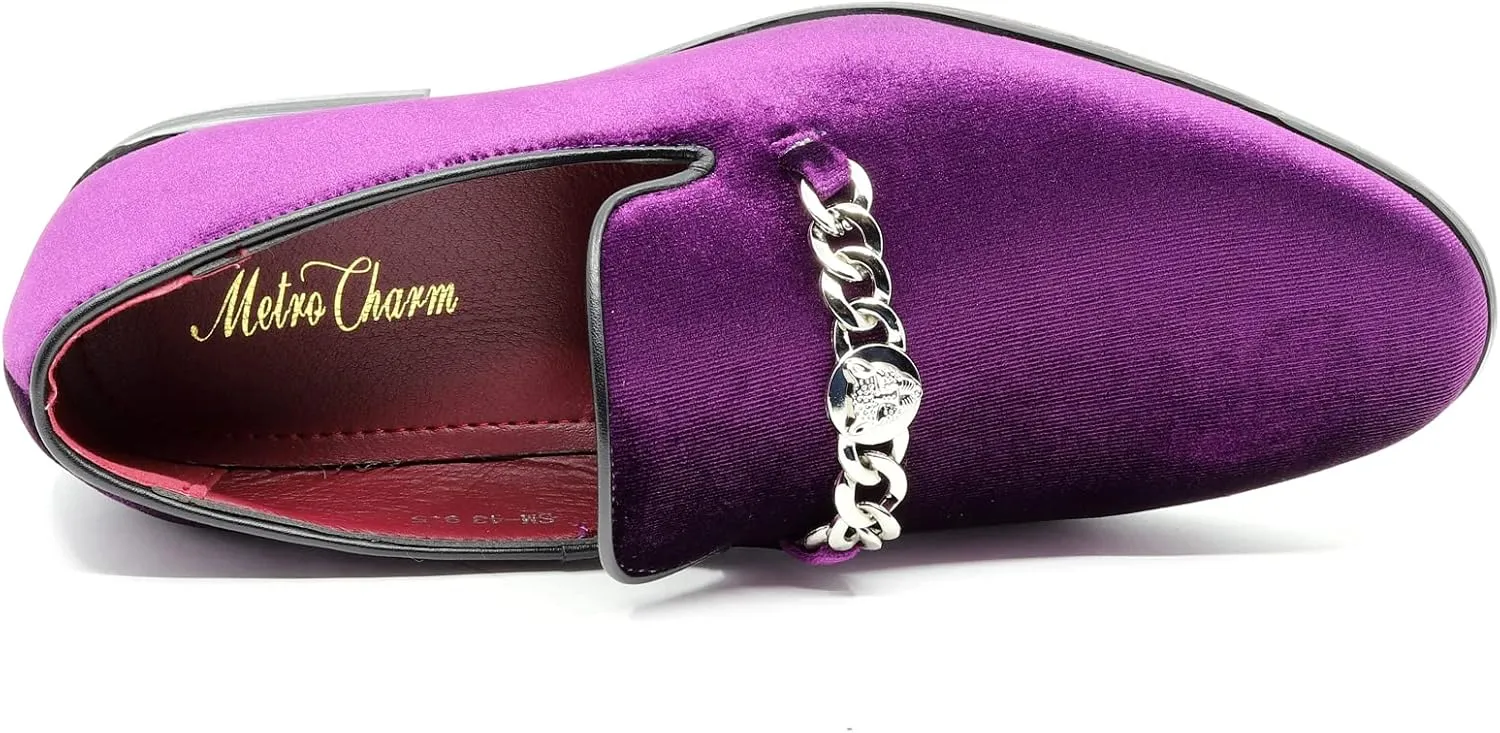 Men's Vintage Velvet Designer Classic Smoking Dress Tuxedo Loafers Slip On Shoes SM-43