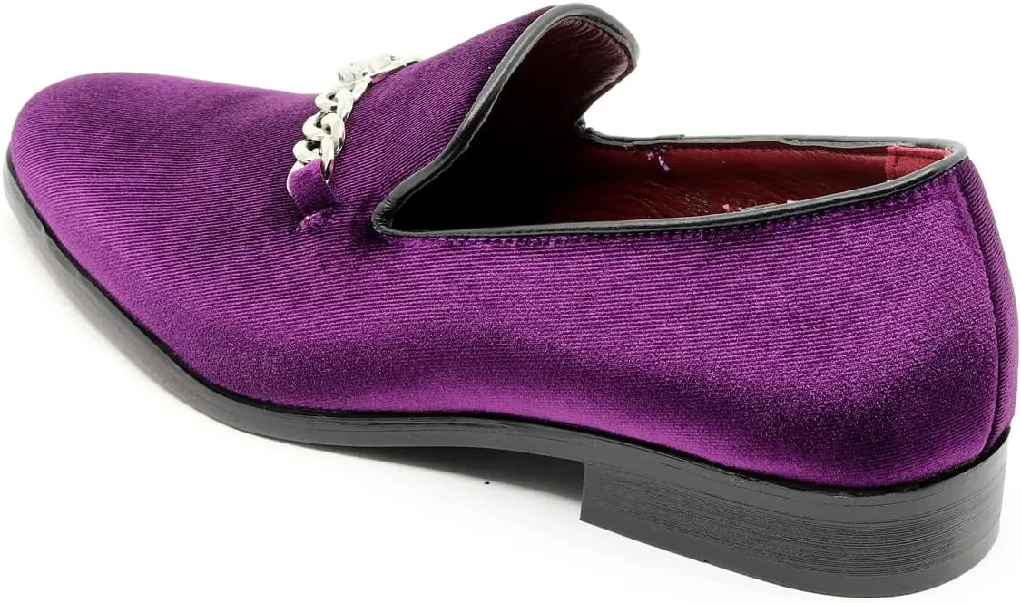 Men's Vintage Velvet Designer Classic Smoking Dress Tuxedo Loafers Slip On Shoes SM-43