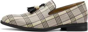 Men's Vintage Velvet Embroidery Noble Loafer Shoes Slip-on Loafer Smoking Slipper Tassel Loafer