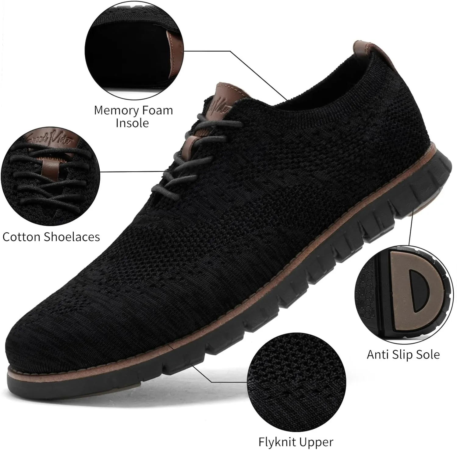 Men's Wide Casual Dress Shoes Business Casual Sneaker Shoes for Men