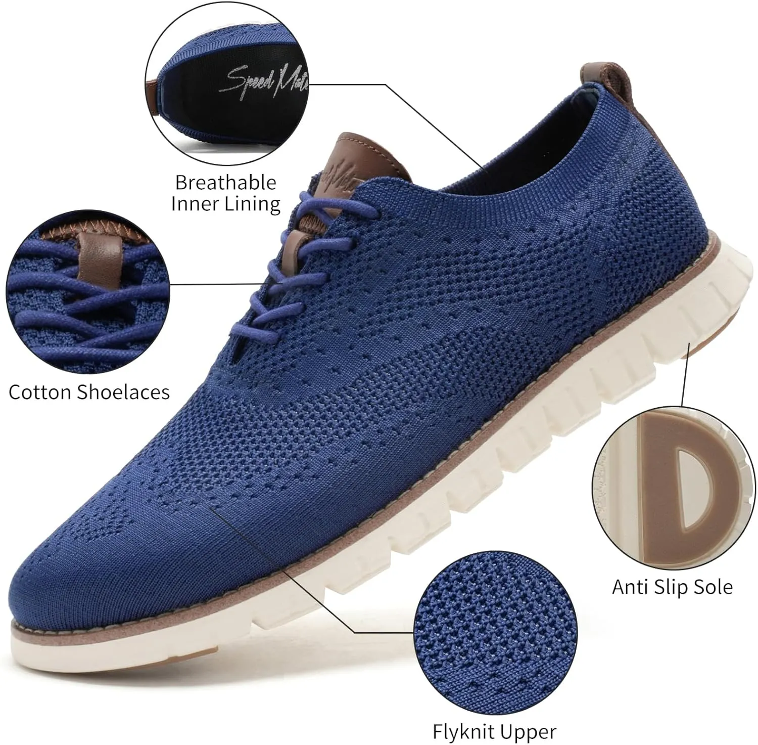 Men's Wide Casual Dress Shoes Business Casual Sneaker Shoes for Men