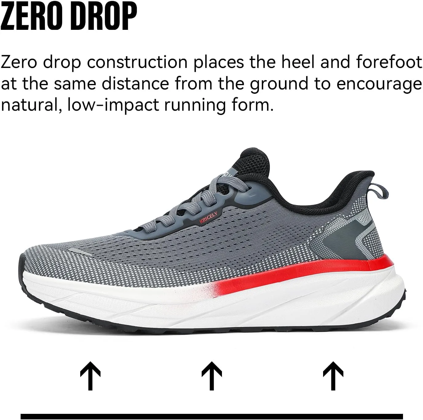 Men's Wide Toe Box Running Shoes | Zero Drop Shoes for Cross Trainer Trail Running
