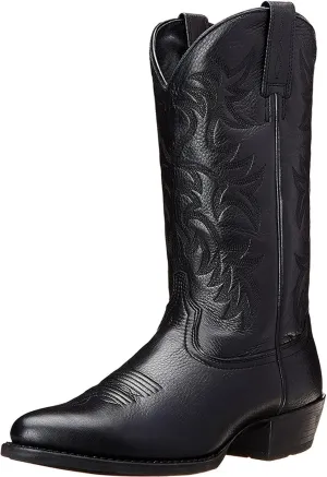 Men's Winter Work Boots, Pull-On, Wide Calf, Pointed Toe, Lightweight, Slip Resistant, Waterproof, Brown, US 7.5 to US 13