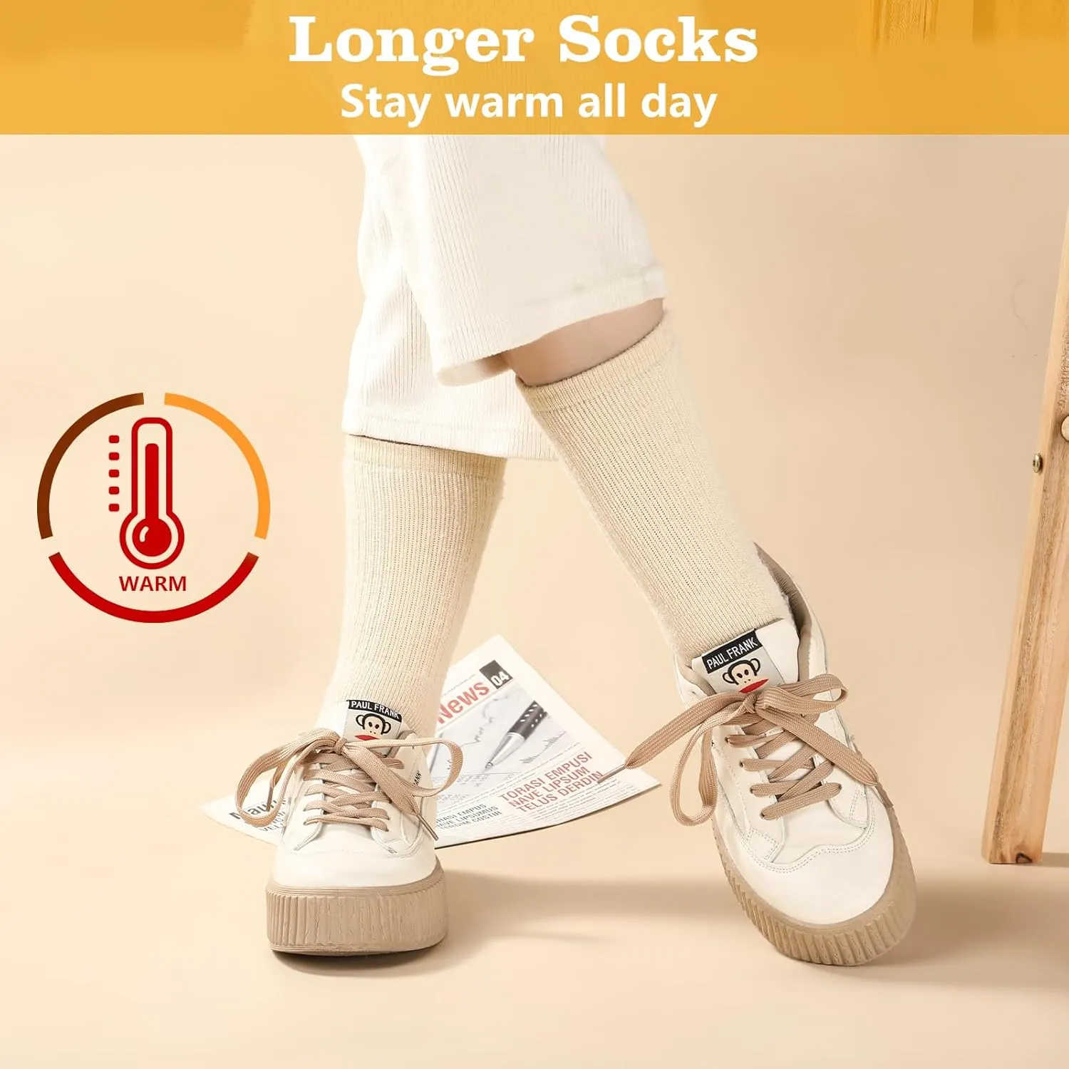 Merino Wool Hiking Socks for Women Thermal Winter Warm Boot Work Cushion Socks 4 Pairs