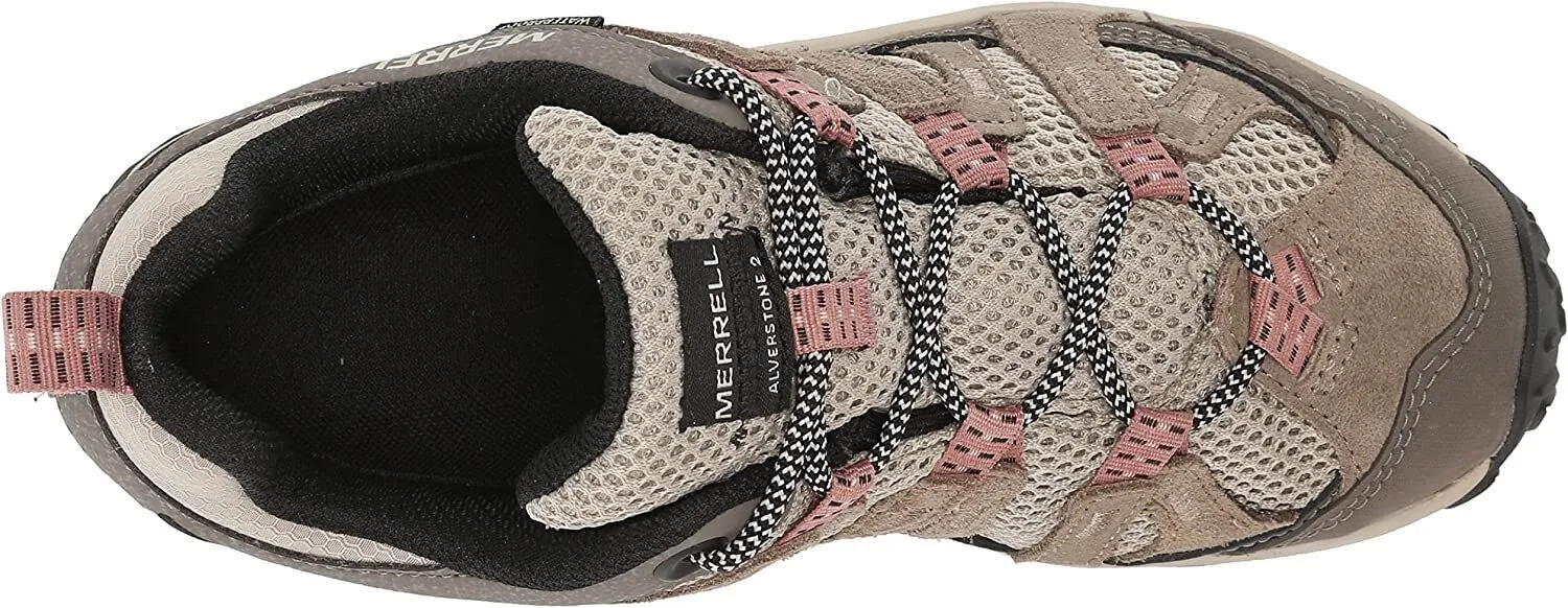 Merrell Women's Alverstone 2 WP Hiking Shoe Aluminum Leather J037066