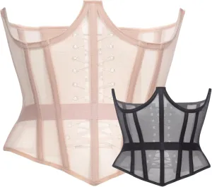 Mesh Corset Waist Trainer for Women - Underbust Corset Lace Up - Waist Cincher Shapewear - Body Shaper