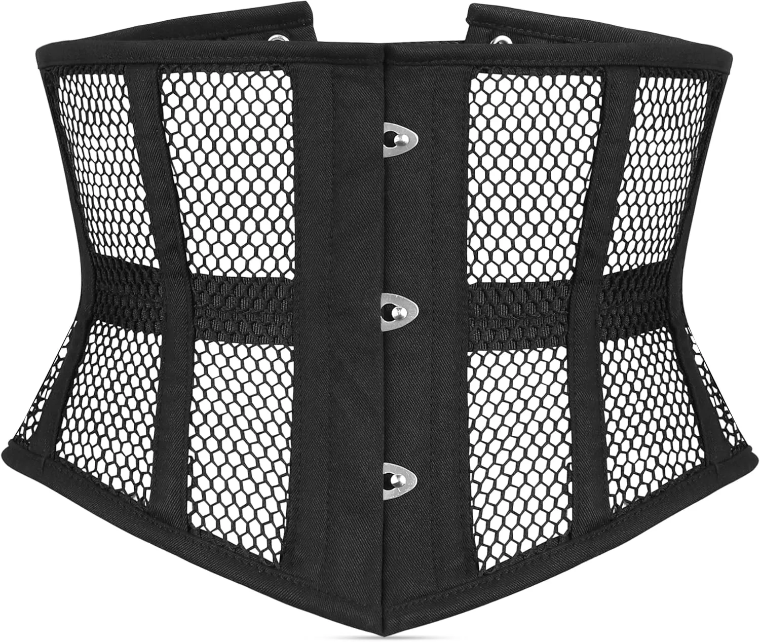 Mesh Underbust Corset for Women, Womens Waist Trainer Cincher Heavy Duty Steel Boned Underbust Waspie Mesh Corset