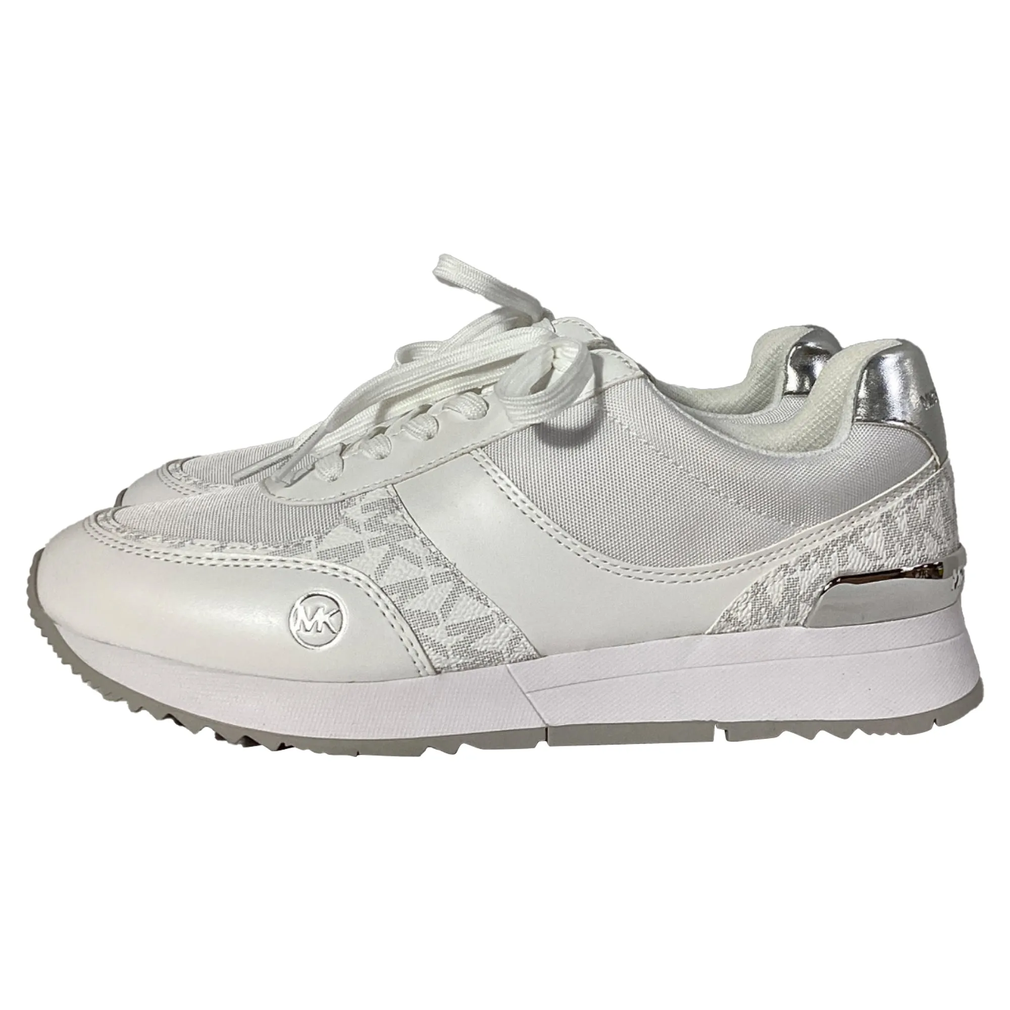 Michael Kors Andi Trainer in Bright White Faux Leather