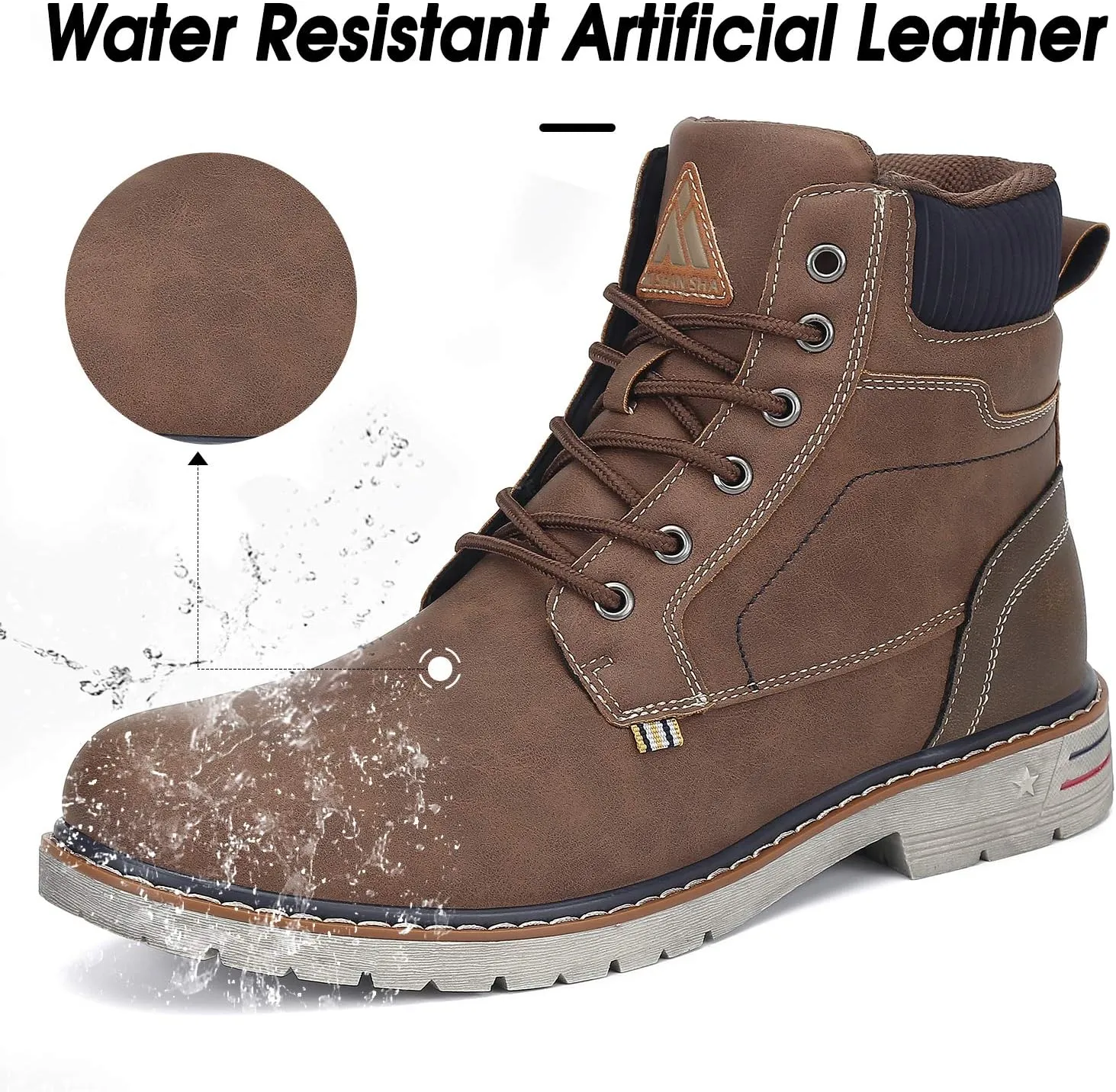 Mishansha unisex adult Lining Outdoor Anti Slip Water Resistant Warm Snow Boot