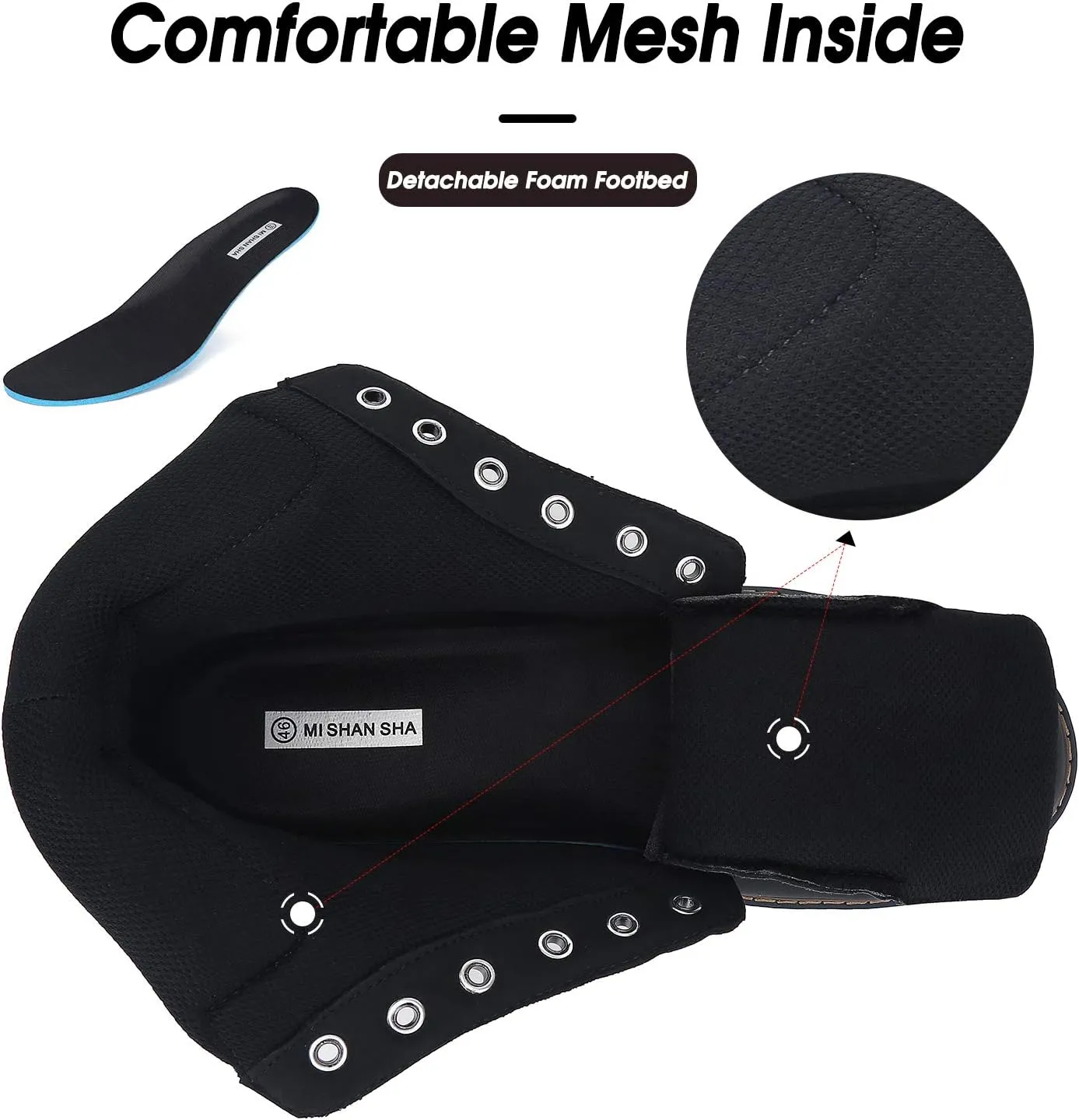 Mishansha unisex adult Lining Outdoor Anti Slip Water Resistant Warm Snow Boot