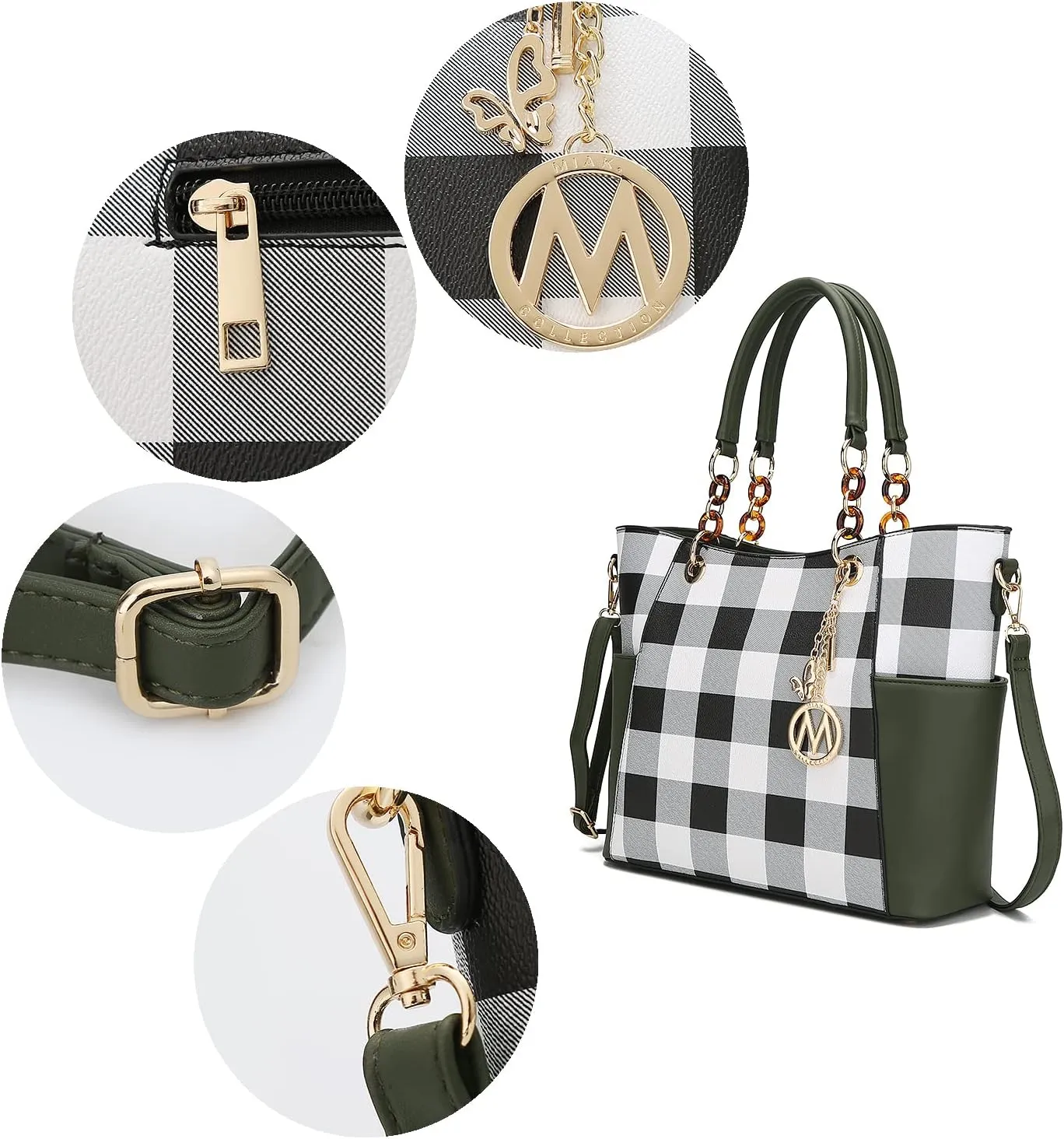 MKF Collection Tote Bag for Women, Handbag Set with Wallet-Top-Handle- Vegan Leather Purse