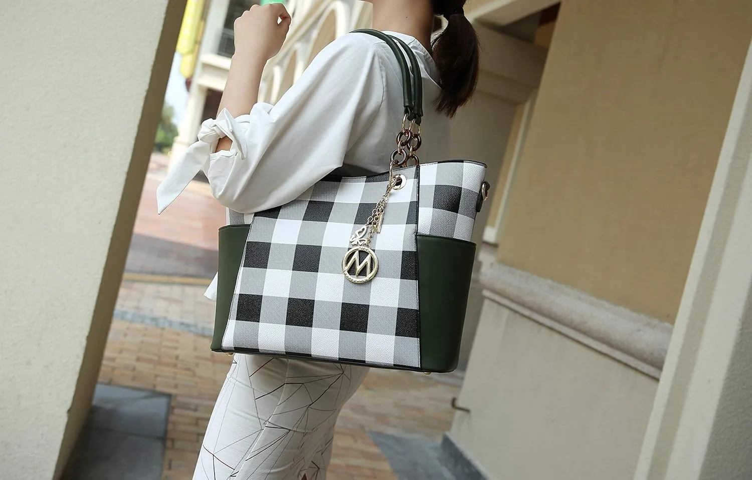 MKF Collection Tote Bag for Women, Handbag Set with Wallet-Top-Handle- Vegan Leather Purse