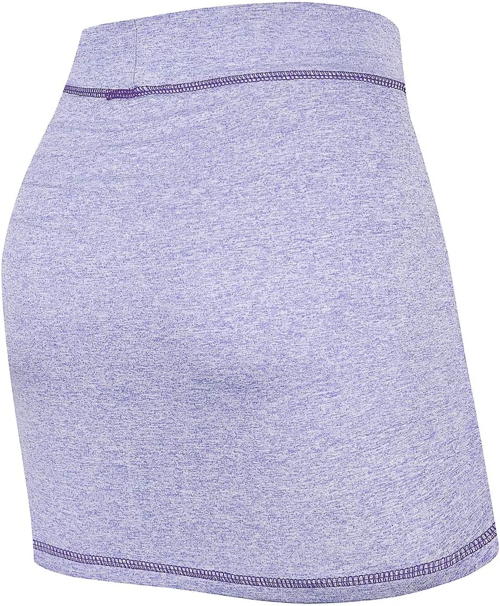 MOQIVGI Women Ruched Workout Skirts Inner Shorts Athletic Sports Golf Run Skorts with Pockets