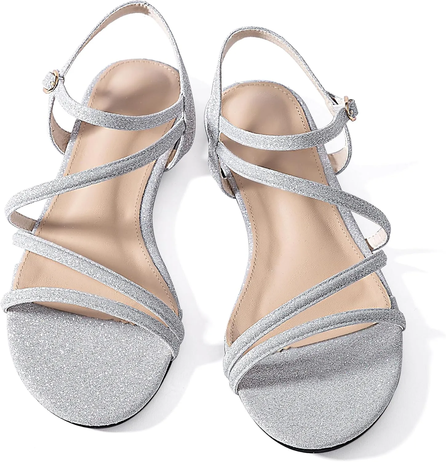 Mtzyoa Women Flat Sandals Dressy Strappy Gladiator Summer Ankle Strap Nude Open Toe Comfortable Wedding Casual Leather Ladies Party Trendy Vacation