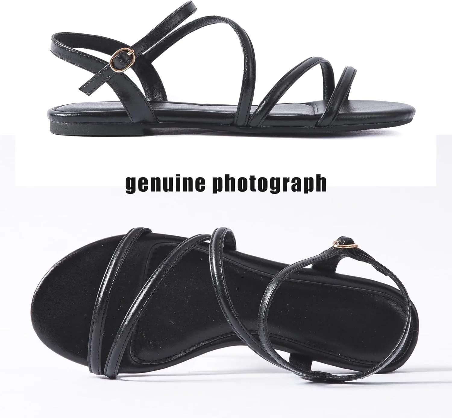 Mtzyoa Women Flat Sandals Dressy Strappy Gladiator Summer Ankle Strap Nude Open Toe Comfortable Wedding Casual Leather Ladies Party Trendy Vacation