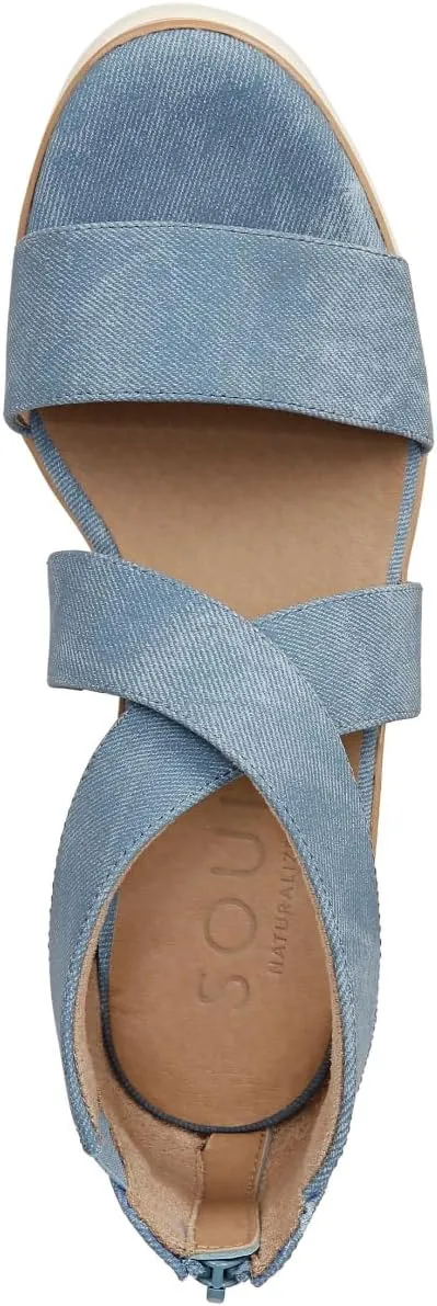 Naturalizer Soul Women's Goodtimes Crisscross Strappy Wedge Sandal