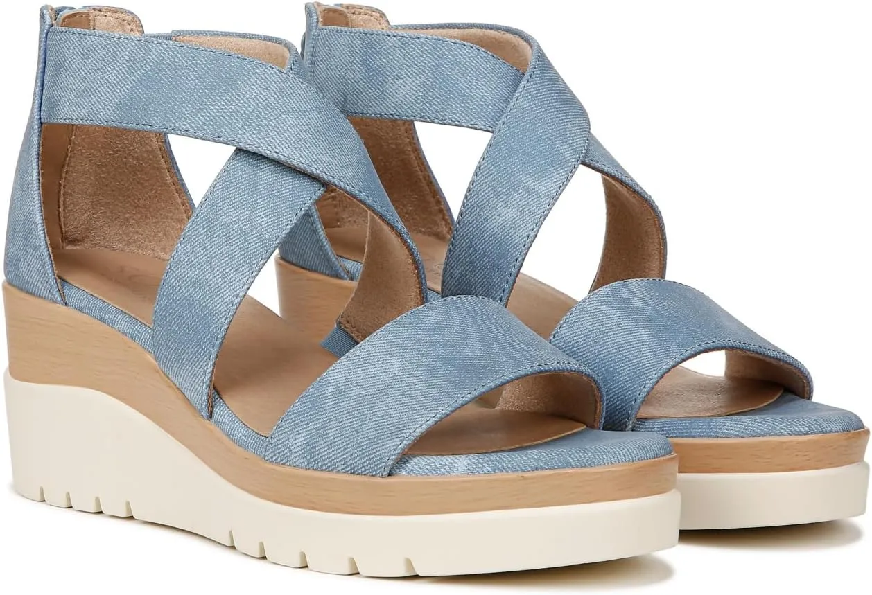 Naturalizer Soul Women's Goodtimes Crisscross Strappy Wedge Sandal