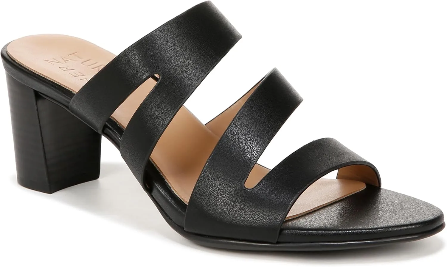 Naturalizer Women's Beaming Strappy Slide Heeled Sandal