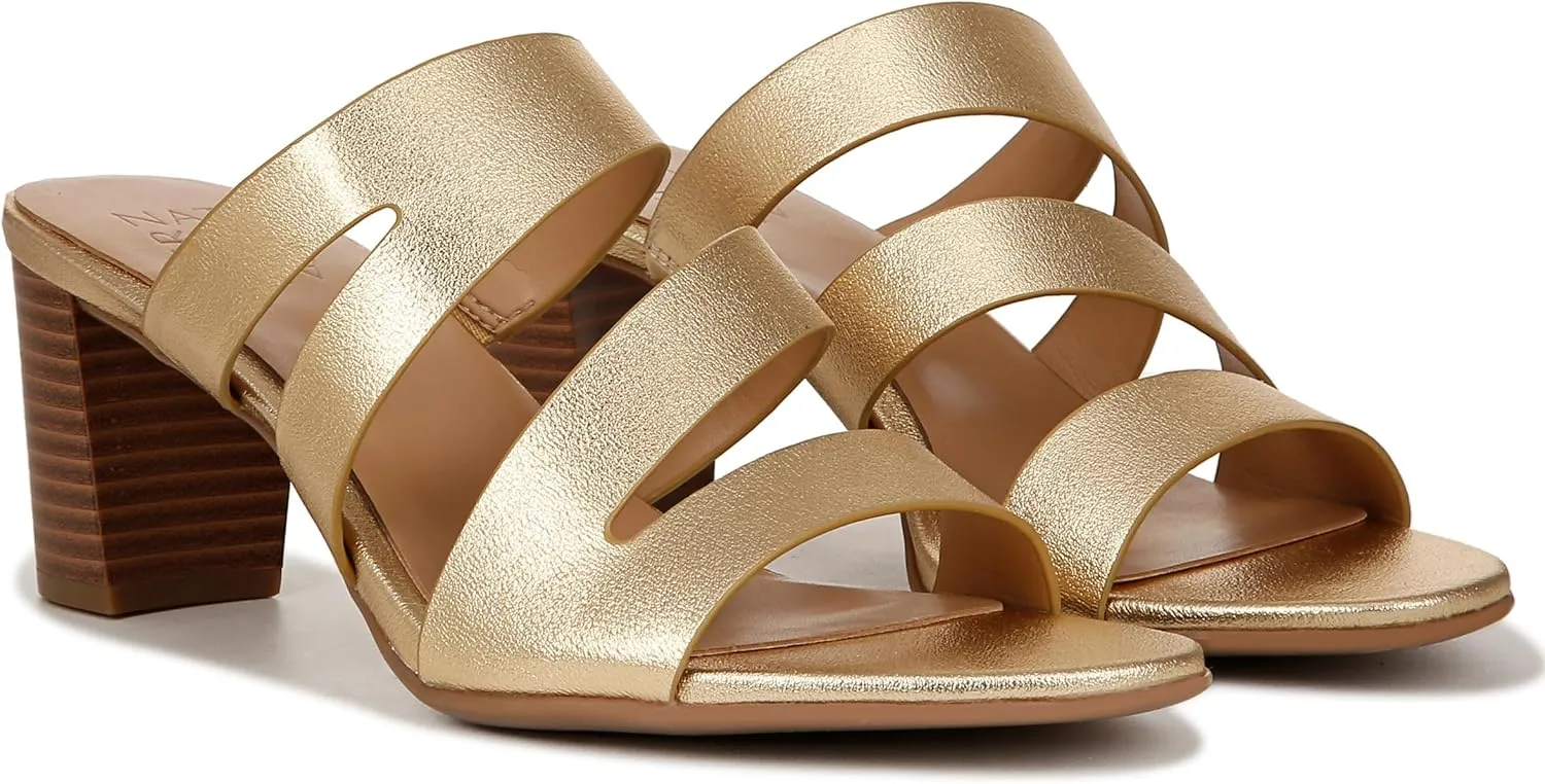 Naturalizer Women's Beaming Strappy Slide Heeled Sandal