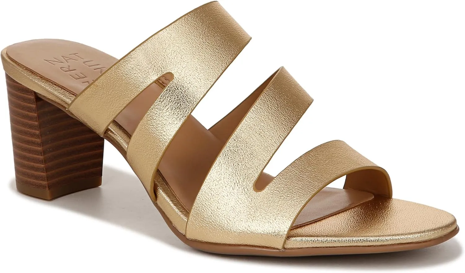 Naturalizer Women's Beaming Strappy Slide Heeled Sandal