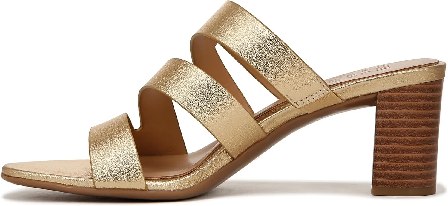 Naturalizer Women's Beaming Strappy Slide Heeled Sandal