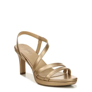 Naturalizer Womens Brenta Strappy Platform Dress Sandal Bronze Pearl 6.5 M