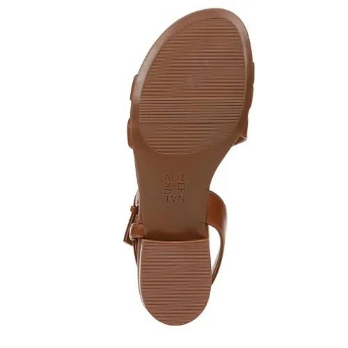 Naturalizer Womens Hilma Strappy Flat Dress Sandal English Tea Brown 9 M