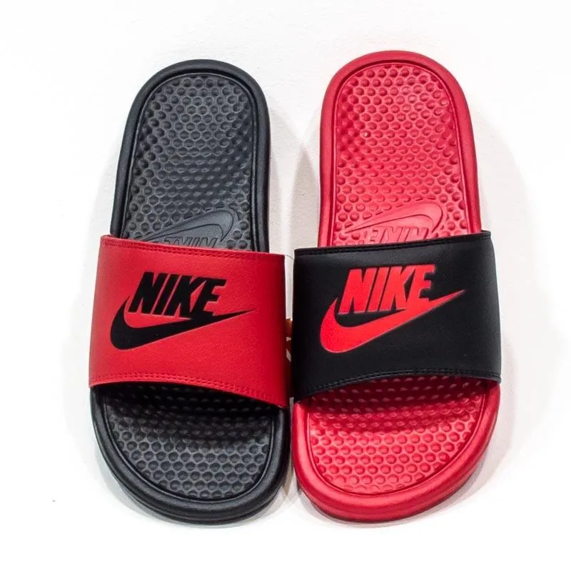 Nike Benassi JDI Mismatch University Red & Black