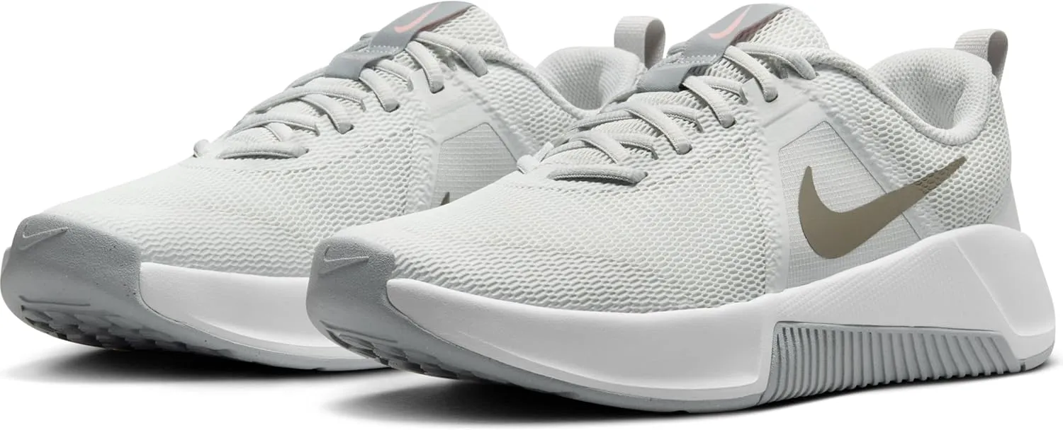 Nike MC Trainer 3 Women's Workout Shoes (FQ1830-002, Photon Dust/White/Light Smoke Grey/Metallic Pewter)