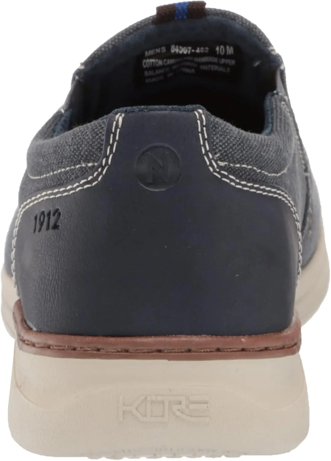Nunn Bush Men's Kore Tour Canvas Plain Toe Slip-on Athletic Style Sneaker Loafer