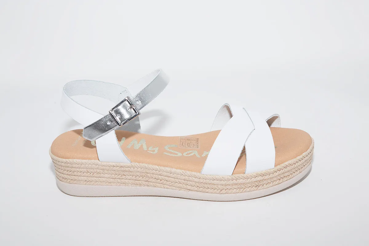 OH MY SANDALS - 4568 WHITE/SILVER