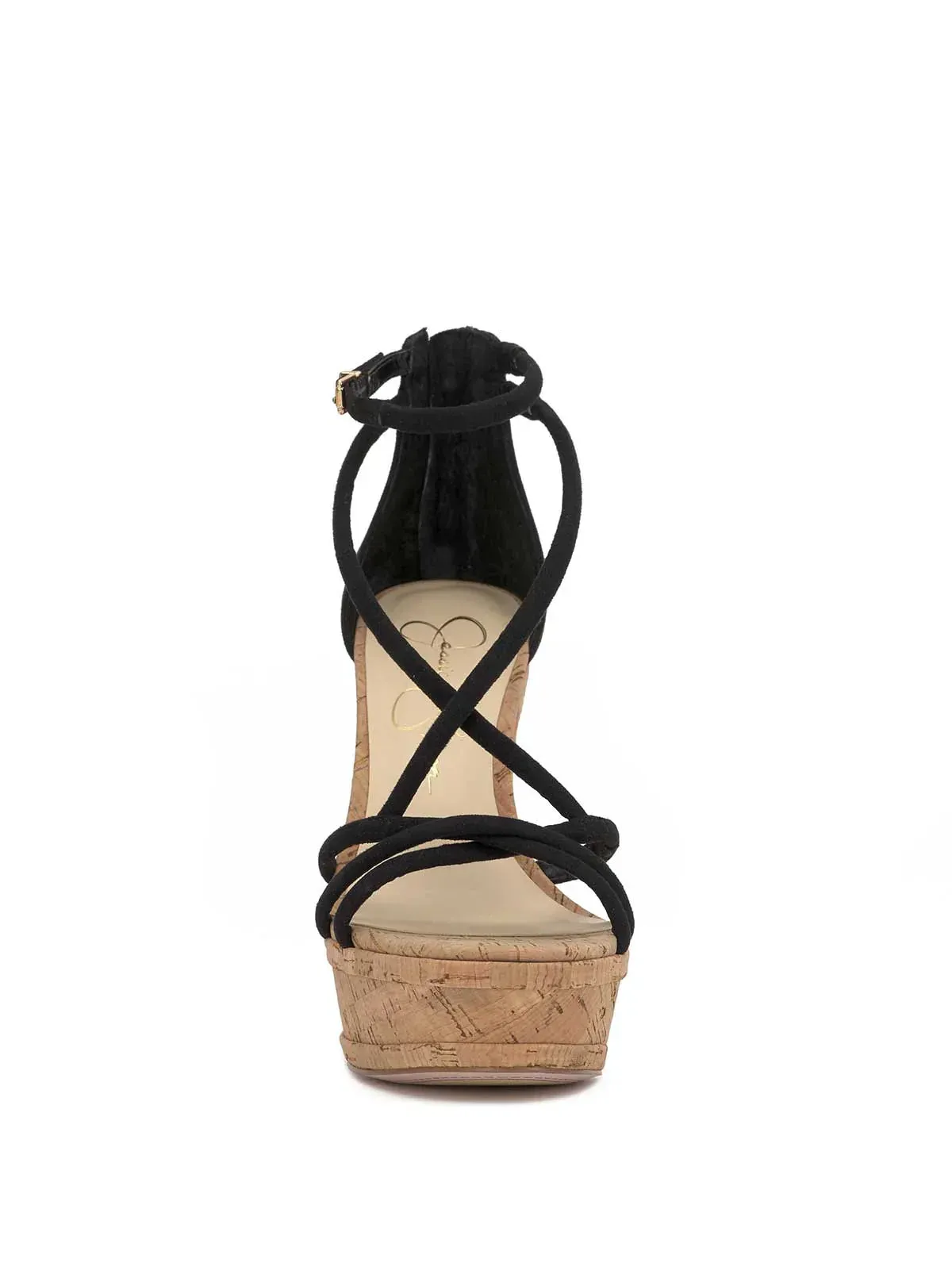 Olype Strappy Wedge Sandal in Natural