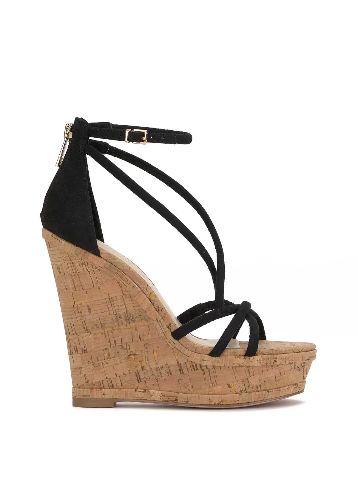 Olype Strappy Wedge Sandal in Natural