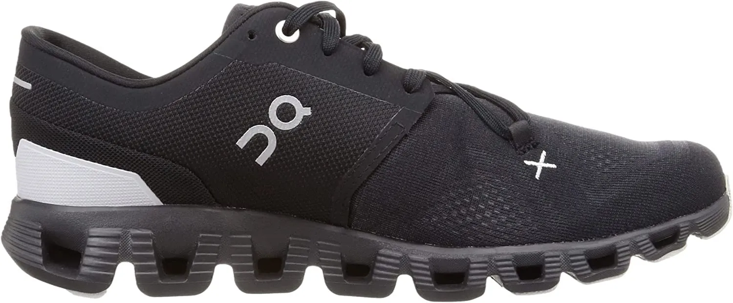 On Men's Cloud X 3 Sneakers, Black, 8 Medium US
