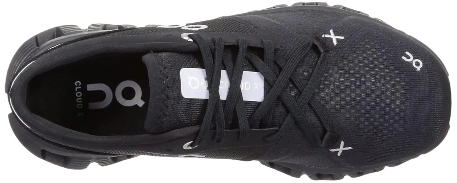 On Women's Cloud X 3 Sneakers, Black, 5 Medium US
