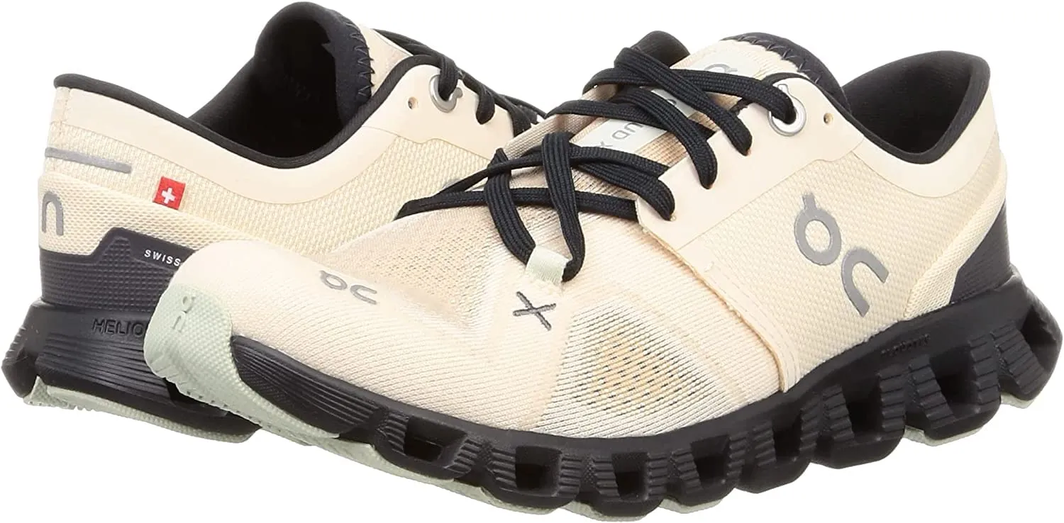 On Women's Cloud X 3 Sneakers, Fawn/Magnet, 10