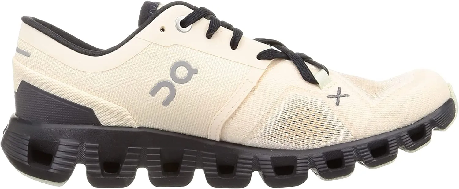On Women's Cloud X 3 Sneakers, Fawn/Magnet, 10
