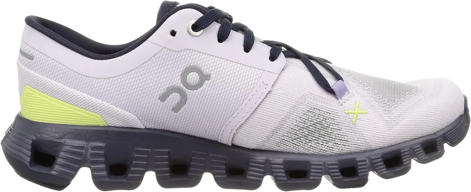 ON Womens Cloud X 3 Textile Synthetic Orchid Iron Trainers 10 US