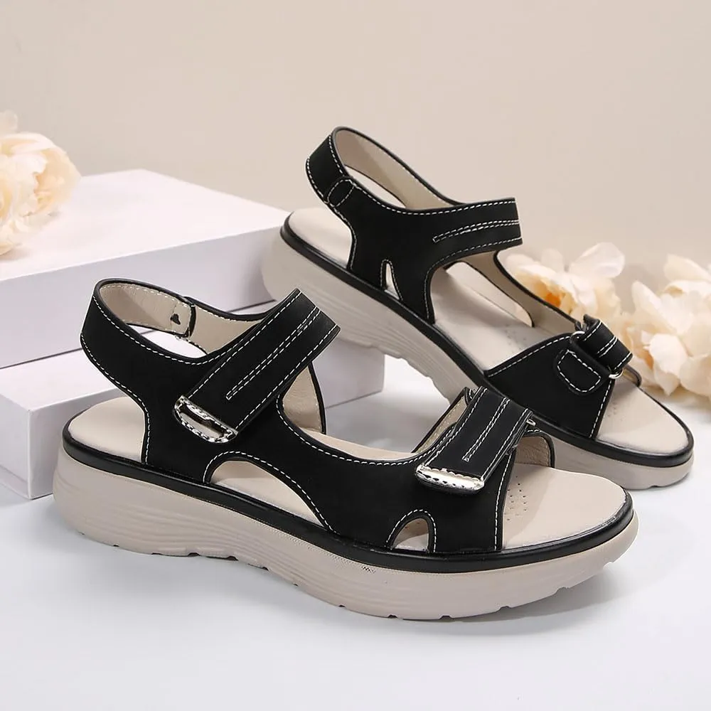 Orthopedic Sandals for Women CushionFoam Comfortable Walking Sandal Arch Support Wide Fit Womens Beach Sandals Hiking Sandals