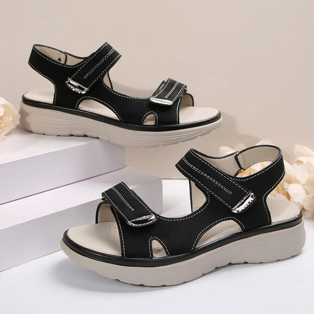 Orthopedic Sandals for Women CushionFoam Comfortable Walking Sandal Arch Support Wide Fit Womens Beach Sandals Hiking Sandals