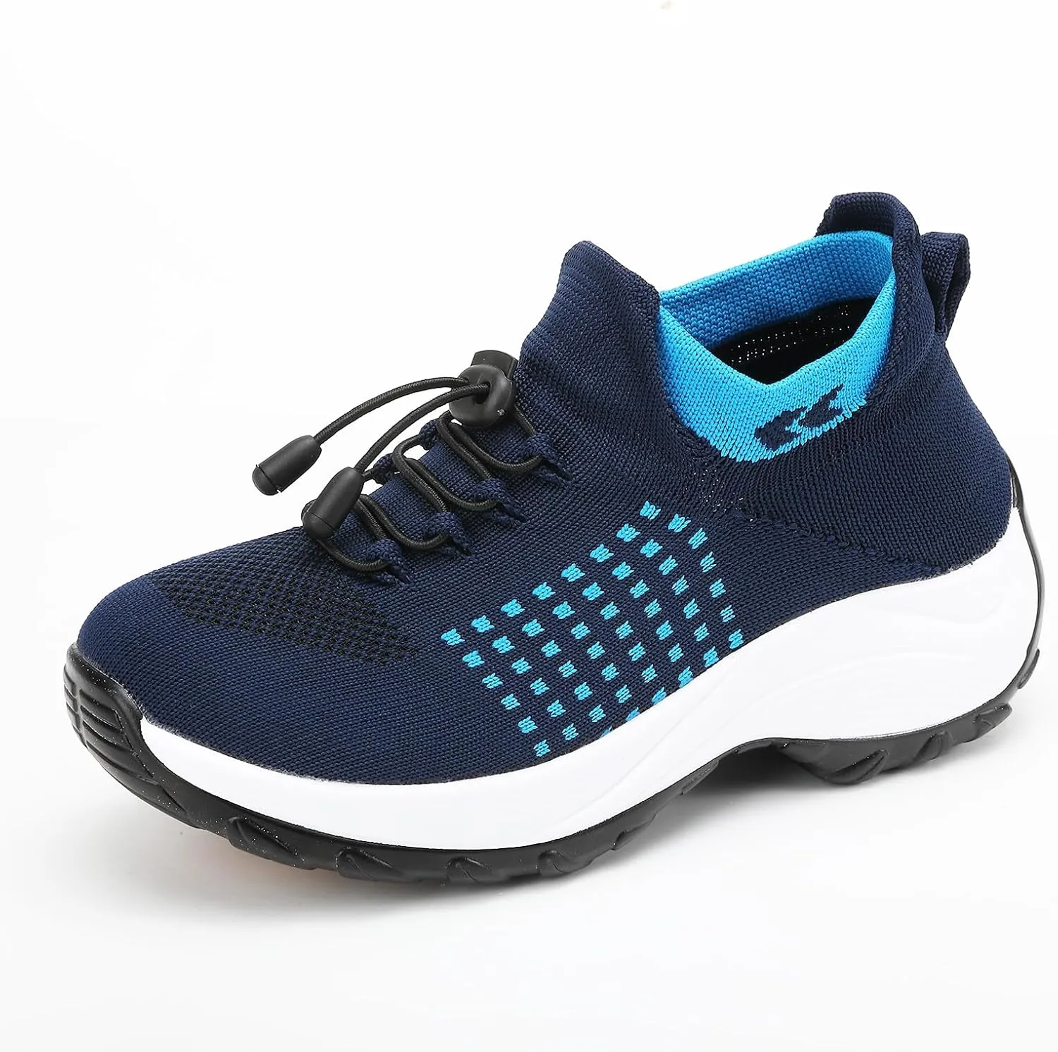 Orthopedic Sneakers for Women Men Adjustable Elastic Strap Trainers Shoes,Lightweight Breathable Damping Air Cushion Sneakers Non-Slip Platform Waterproof Comfort Soles Sports Shoes with Arch Support