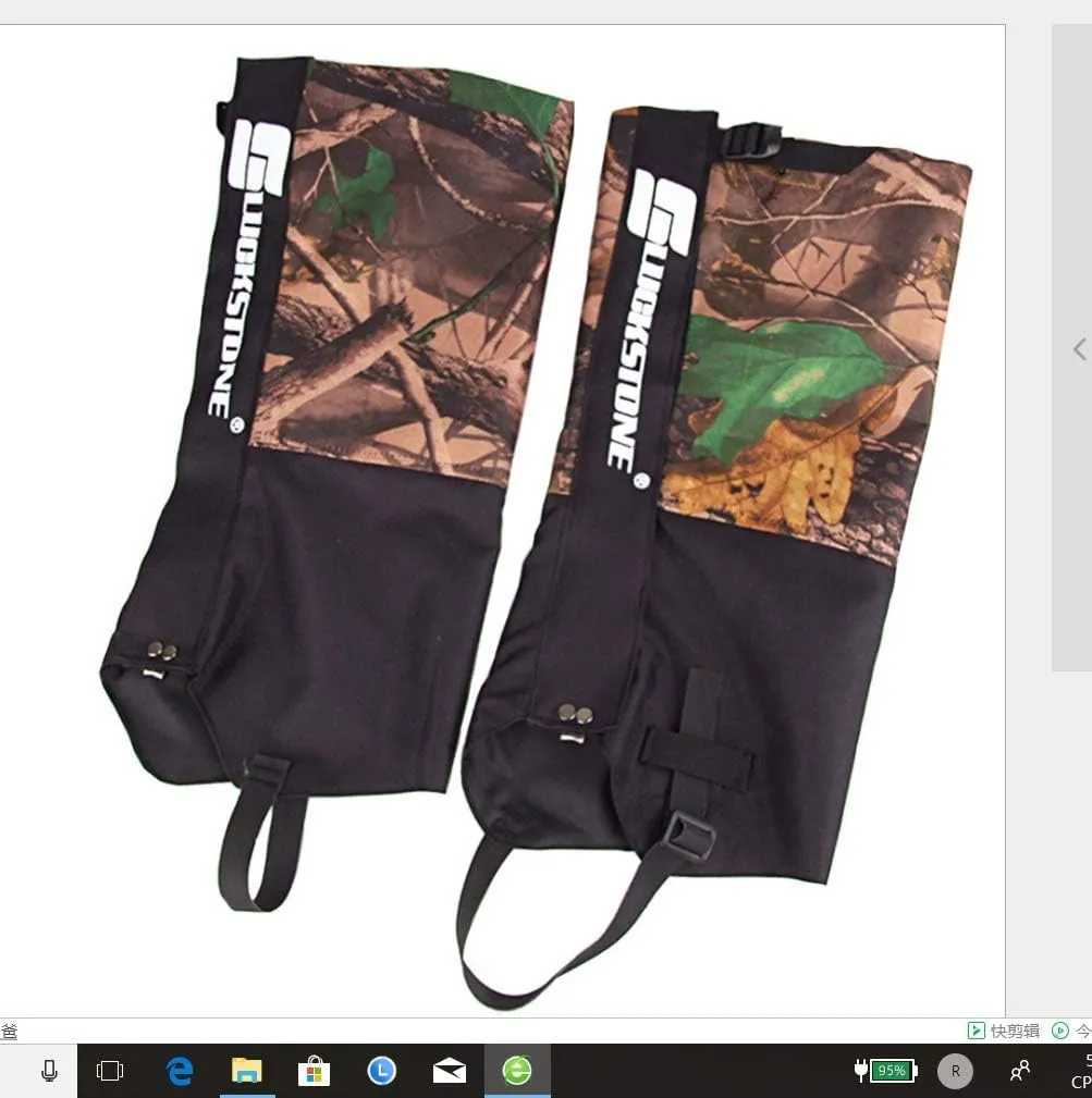 Outdoor Camouflage Snowproof Waterproof Snow Boot Gaiters Legging Gaiter High Leg Cover for Hiking Walking Climbing Hunting