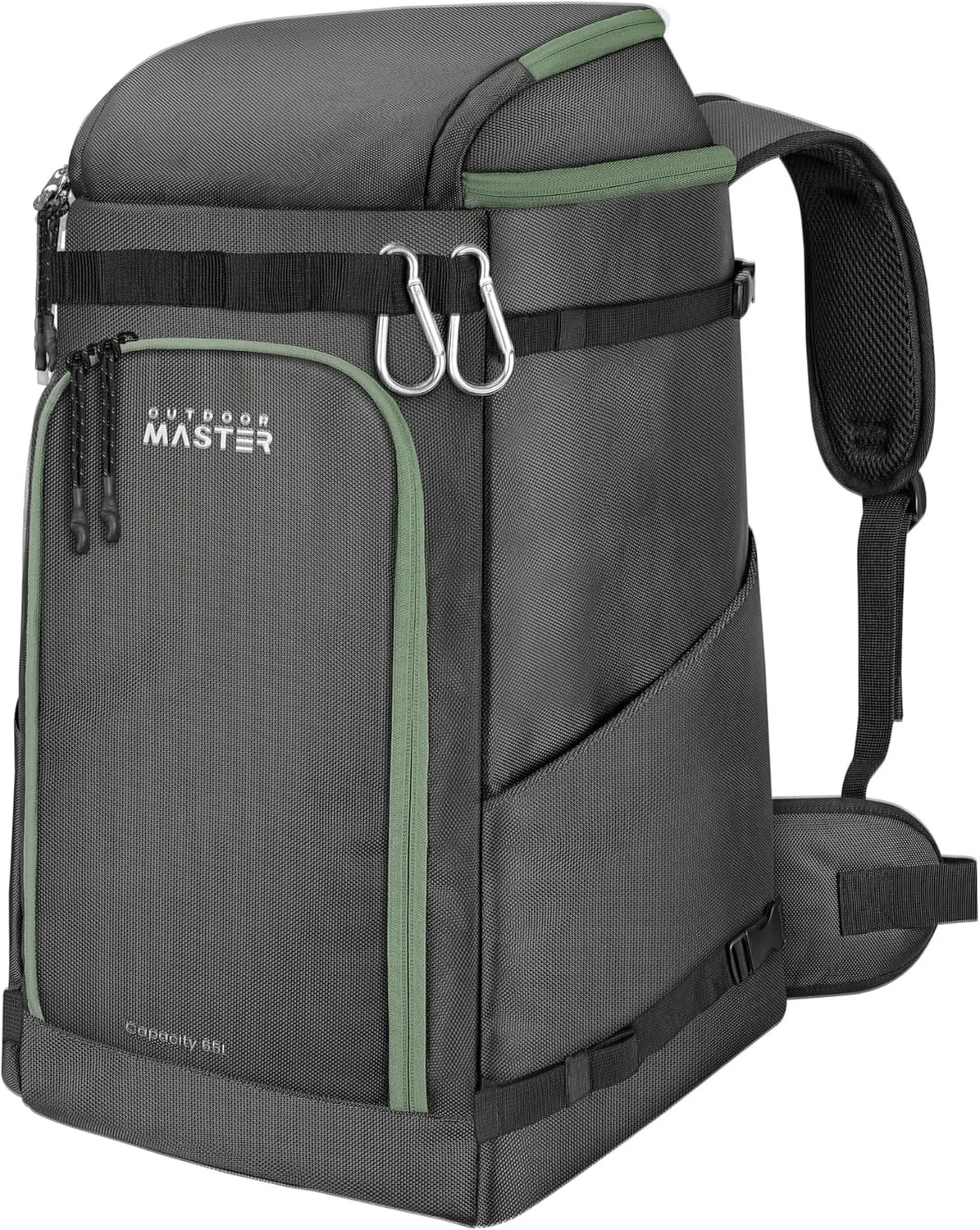 OutdoorMaster Ski Boot Bag, 65L Snowboard Boots Travel Backpack for Helmet, Ski Shoes, Goggles, Gloves and Accessories, Waterproof Exterior & Bottom