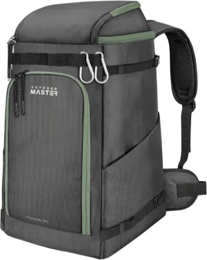 OutdoorMaster Ski Boot Bag, 65L Snowboard Boots Travel Backpack for Helmet, Ski Shoes, Goggles, Gloves and Accessories, Waterproof Exterior & Bottom