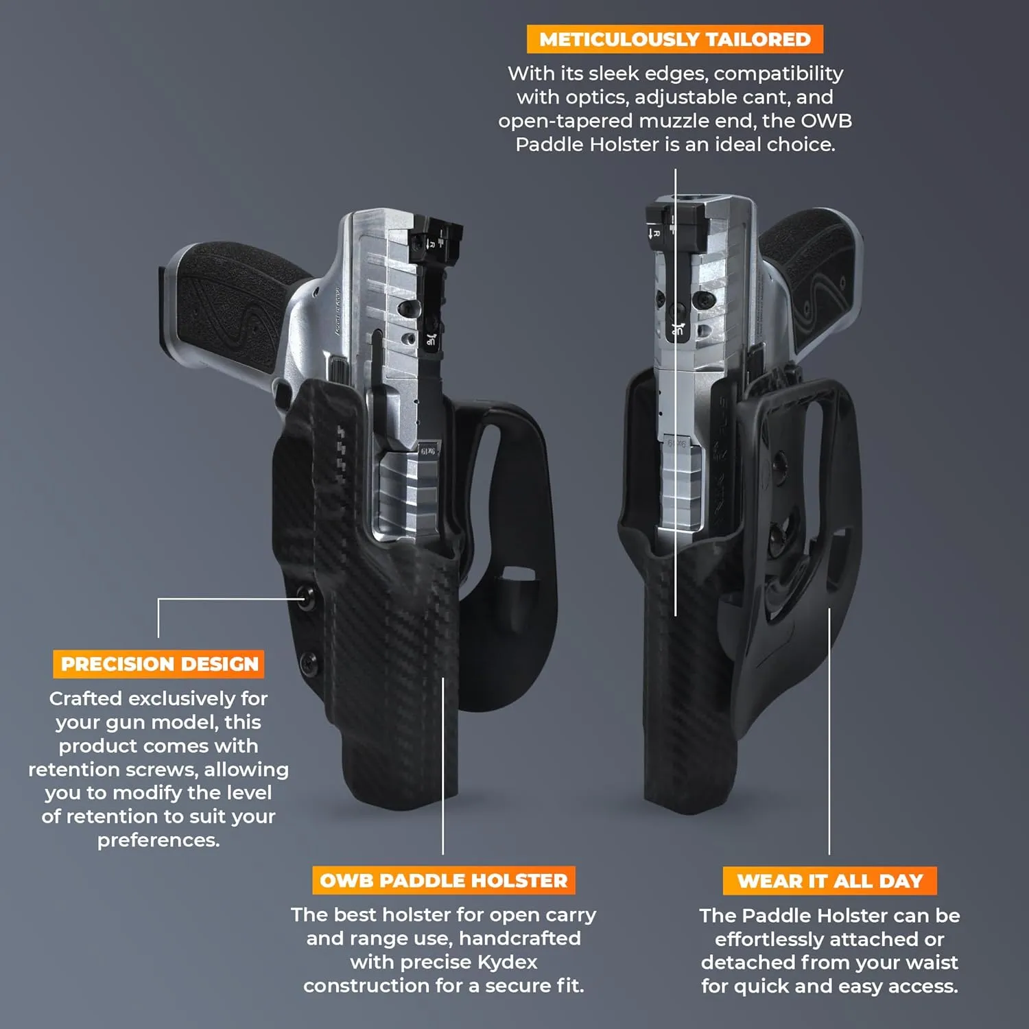 OWB Paddle Holster - Outside The Waistband fits FN Reflex