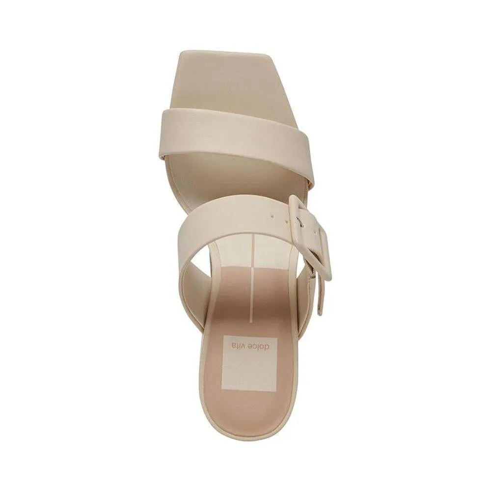 Paca Ivory Leather Heeled Sandals