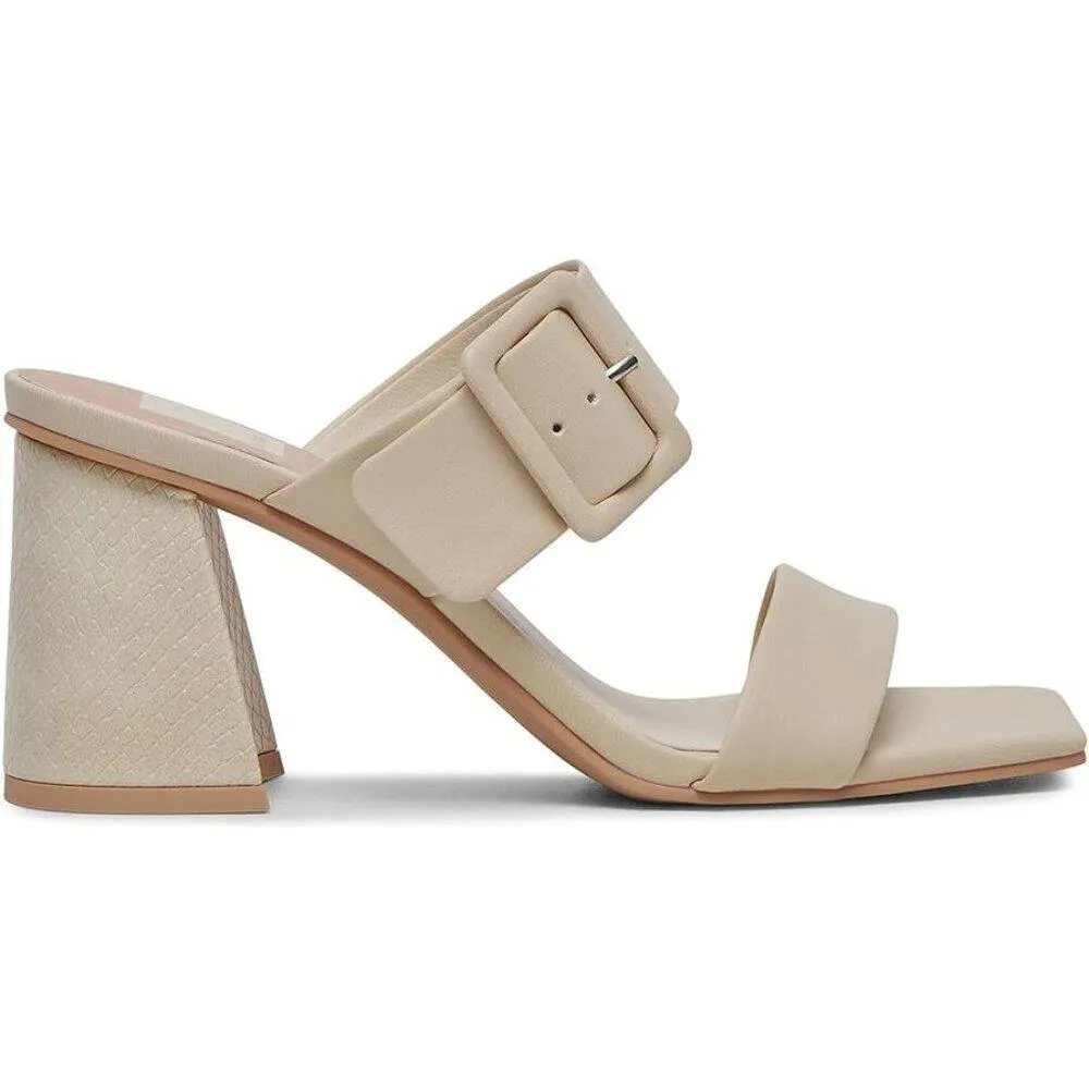 Paca Ivory Leather Heeled Sandals